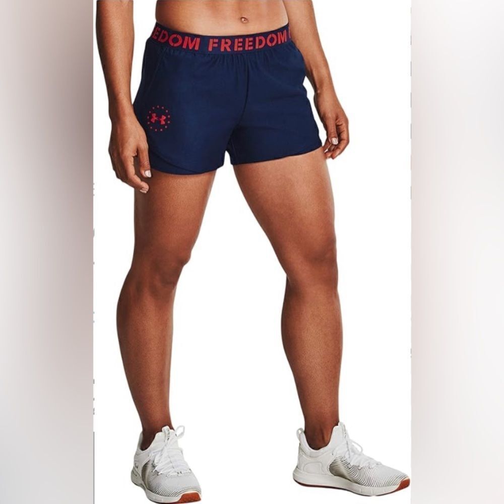Under Armour navy and red freedom play up shorts sz small